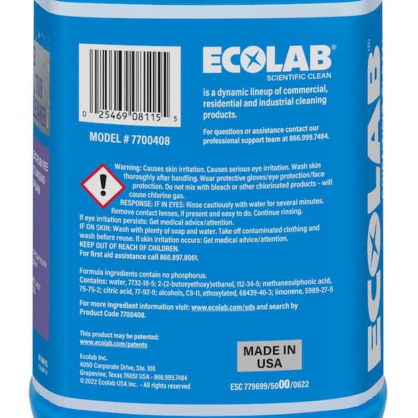 ECOLAB 1 Gal. Foaming Shower, Tub and Tile Cleaner 7700408 - The Home Depot