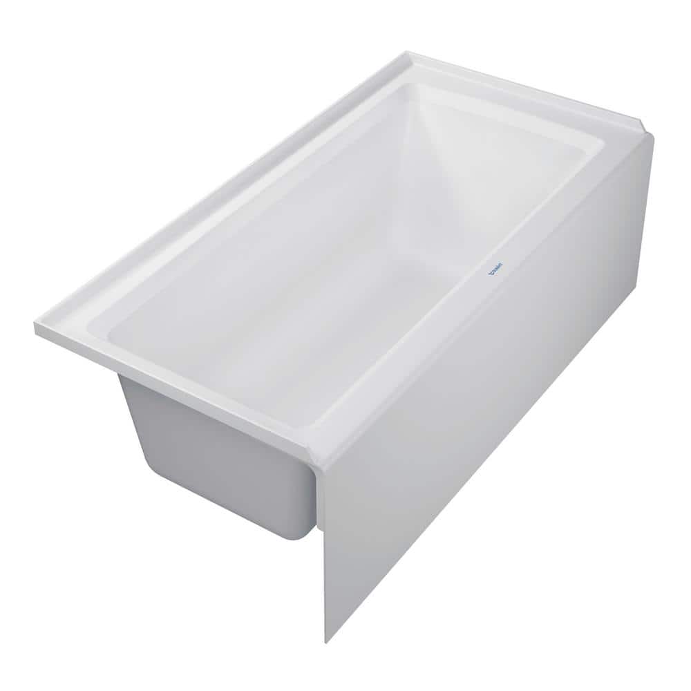 Architec 60" White Acrylic Alcove Soaking Bathtub