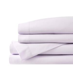 Brushed Soft Microfiber Wisteria Purple 4-Piece Queen Sheet Set