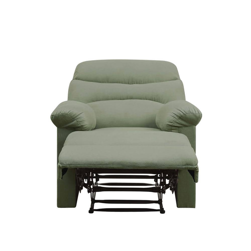 Sage Microfiber Recliner with Massage and Wood Frame