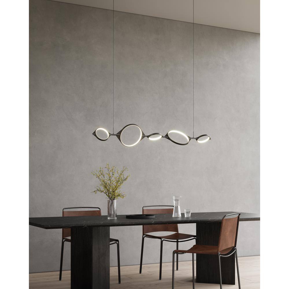 Serif Black Aluminum LED Kitchen Island Pendant