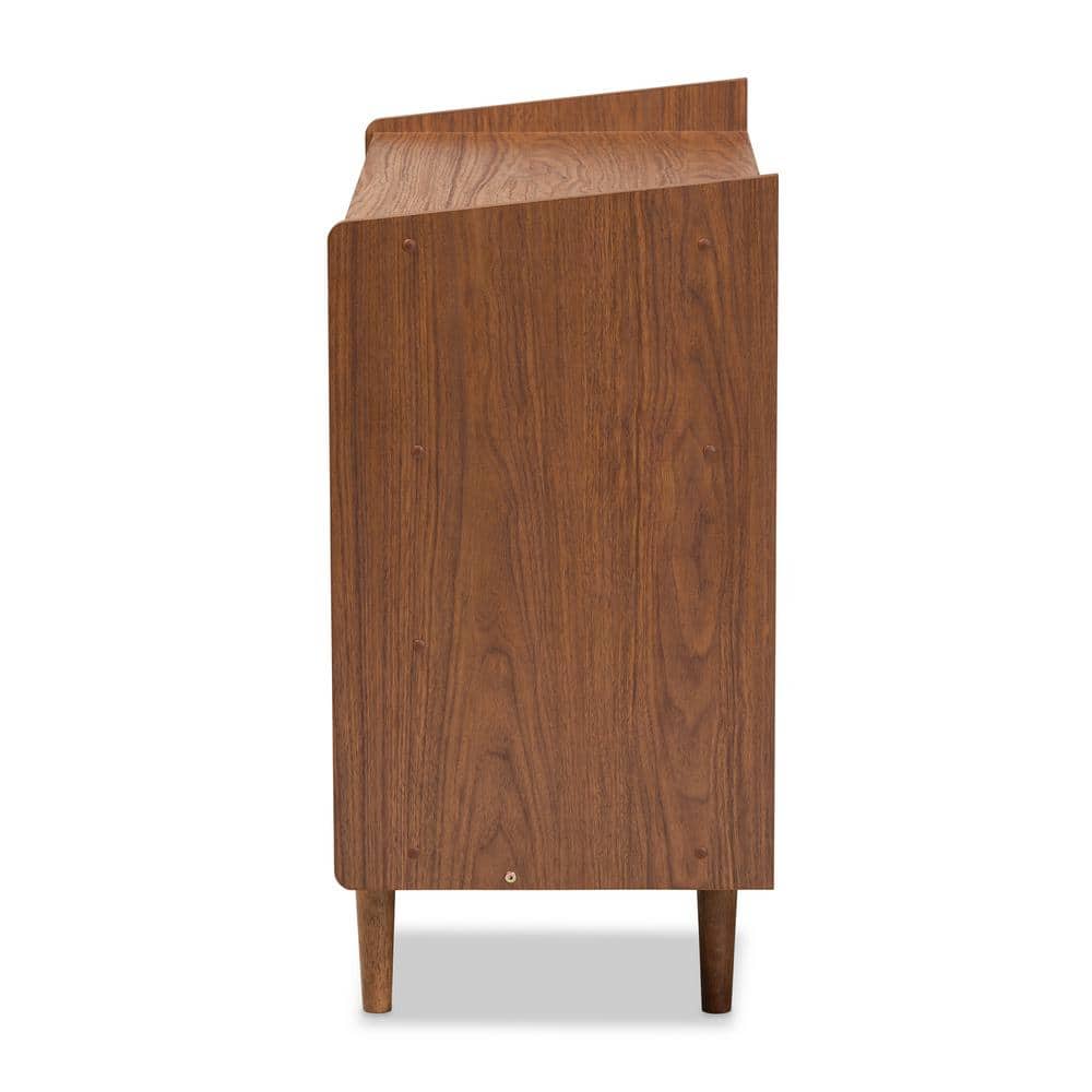 Halden Mid-Century Walnut and Gray 3-Drawer Chest
