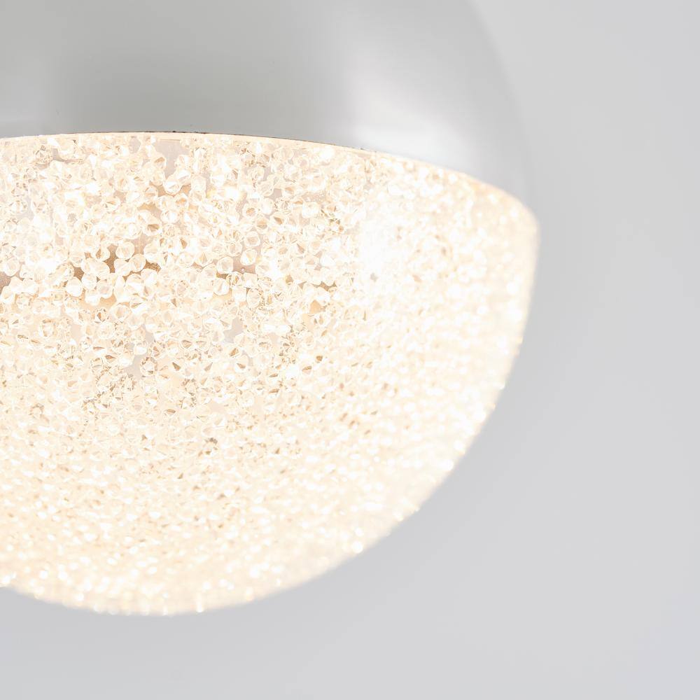 Mini Brushed Nickel Glass LED Pendant Light