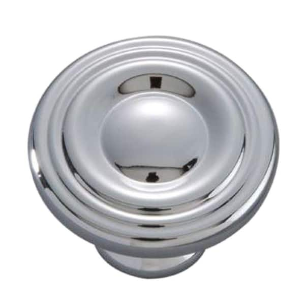 HICKORY HARDWARE Conquest 1-1/8 in. Polished Chrome Cabinet Knob