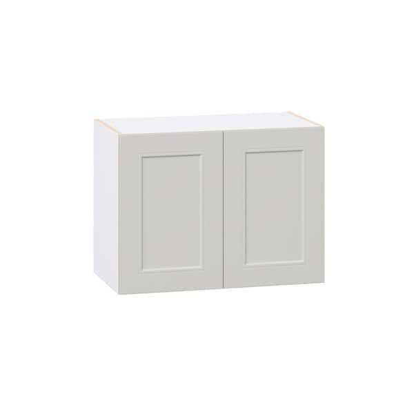 J COLLECTION Galveston 27 in. W x 14 in. D x 20 in. H Assembled Shaker Wall Bridge Kitchen Cabinet in Light Grey