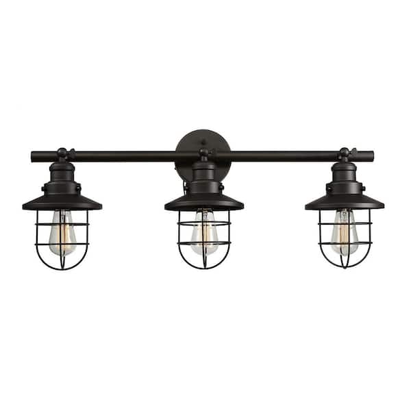 Globe Electric 59115 Beaufort 3-Light Oil Rubbed Bronze Sconce Globe Electric 59115 Beaufort 3-Light Oil Rubbed Bronze Sconce
