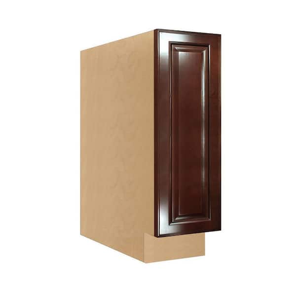 Kunal Kitchens Charlotte Raised 12 in. W x 34.5 in. H x 24 in. D in Bordeaux Plywood Assembled Full Height Door Base Cabinet