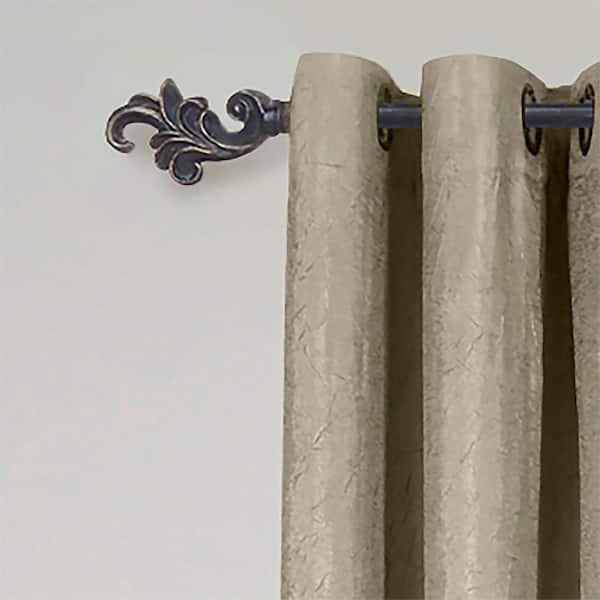 Achim Buono II Katherine 28-in To 48-in Dark Nickel Steel Single Curtain Rod