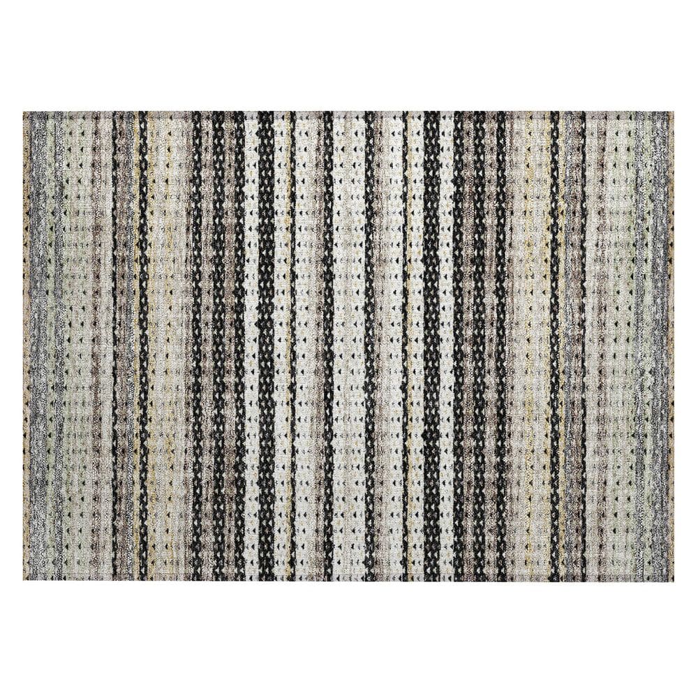 Chantille Machine Washable Indoor/Outdoor Abstract ACN2823 Black 2 ft. x 3 ft. Accent Rug price history on PriceWatchPro