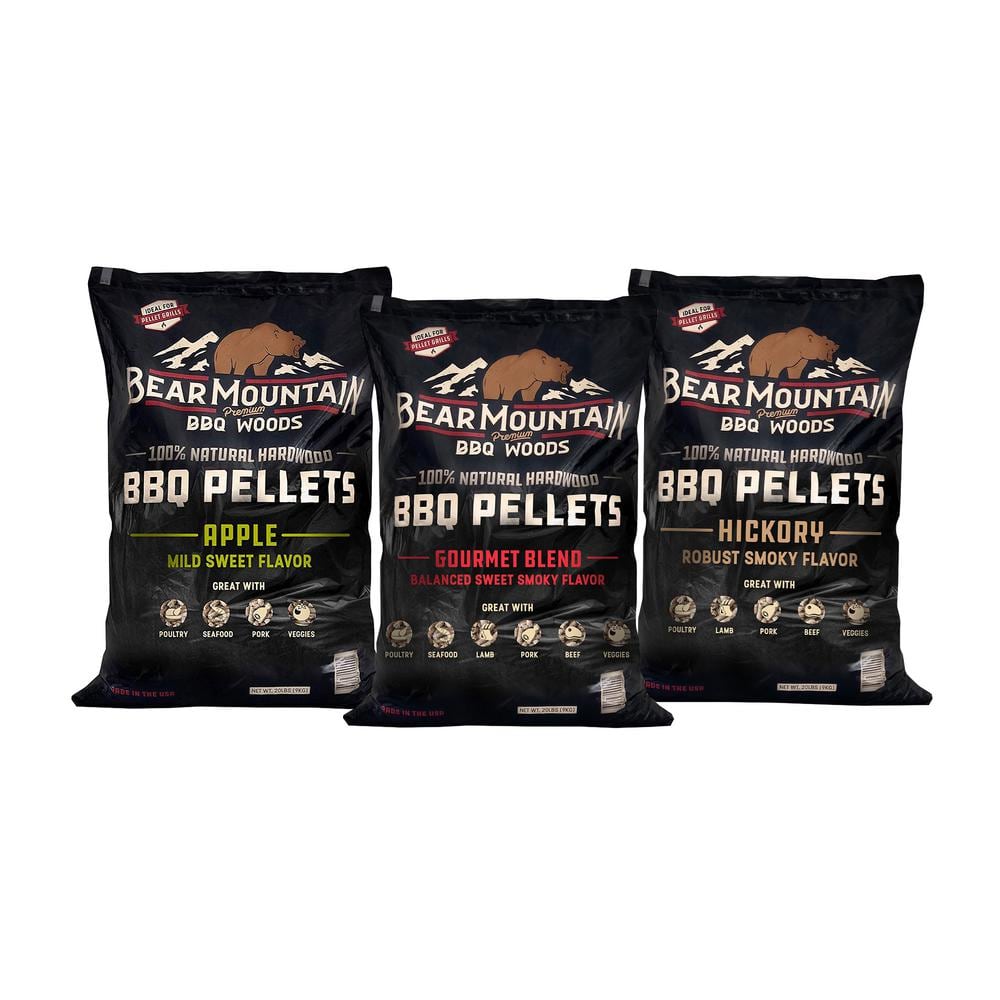 20 lbs. Hickory and Apple Pellets Bags Hardwood Gourmet Blend