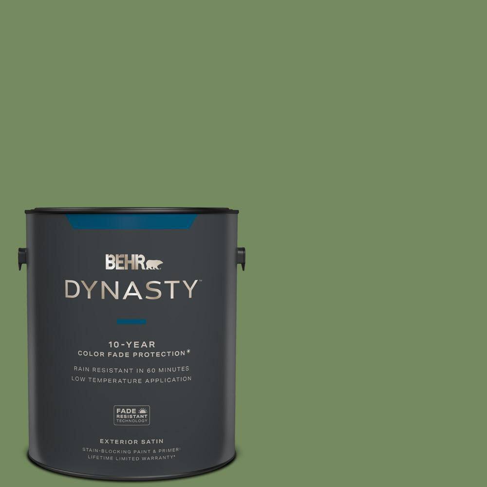 BEHR DYNASTY 1 gal. #M380-6 Fern Canopy Satin Exterior Stain-Blocking ...