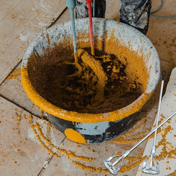 5 Gal. Paint Mixer for Drill Stainless Steel Cement Mixing Paddle for Mortar Mud Grout 2-Pack
