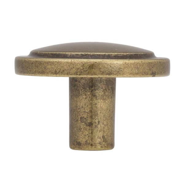 Amerock Traditional Classic 1-3/16 in. Burnished Brass Round Cabinet Knob  BP3443BB - The Home Depot