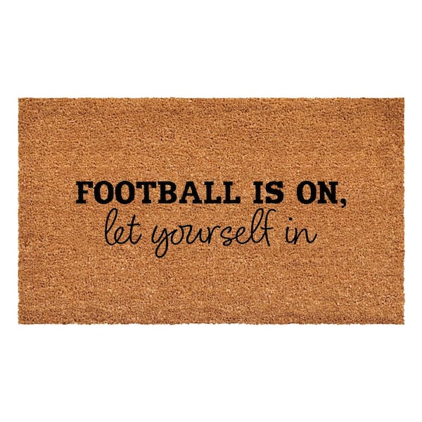Calloway Mills Football is on let yourself in Doormat 24" x 36"