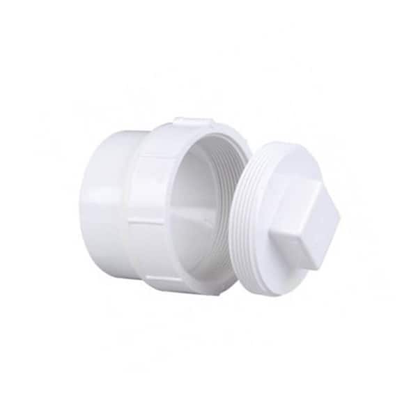 VPC 4 in. PVC DWV SPG x Cleanout Adapter with Plug