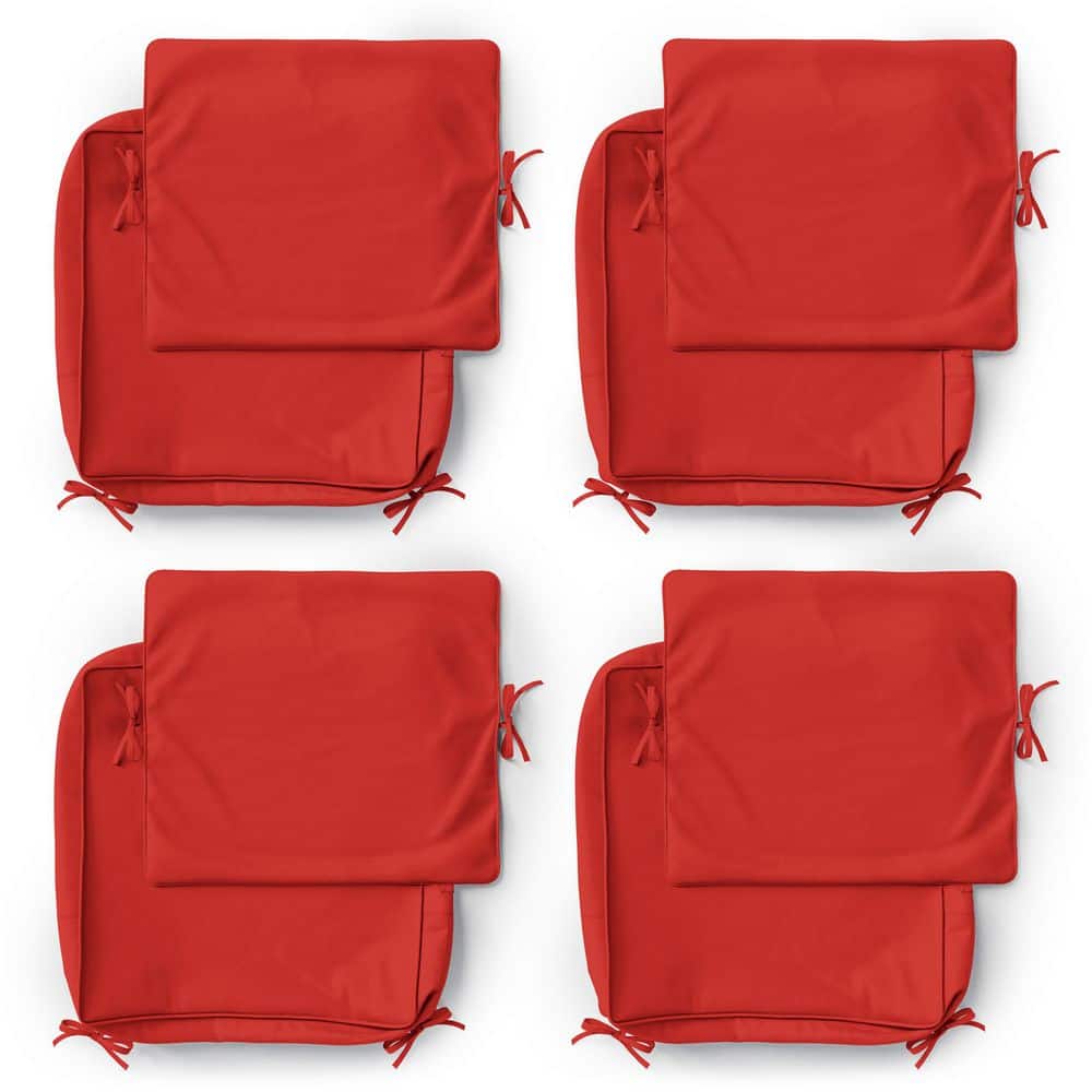 22 in. x 24 in. Slipcover Replacement Outdoor Waterproof Seat and Back Cover Set for Chair and Sofa Red (4-Pack) price history on PriceWatchPro
