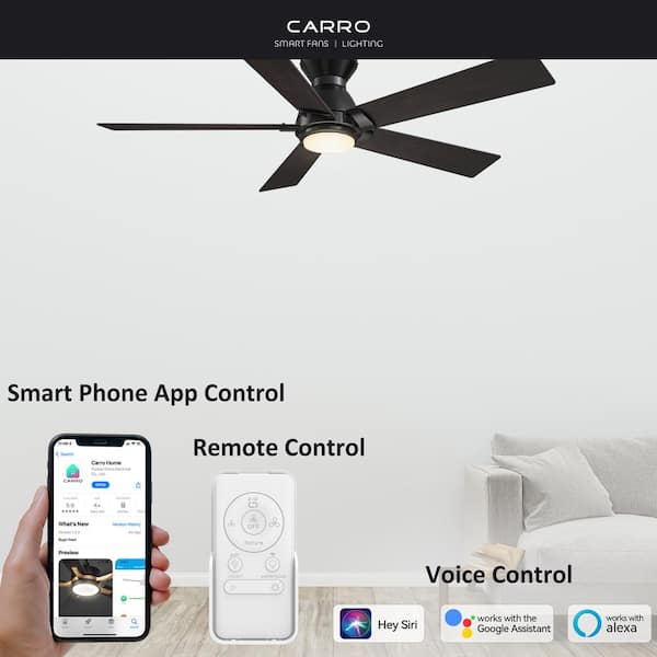 Aspen 48 in. Dimmable LED Indoor/Outdoor Black Smart Ceiling Fan with Light and Remote, Works with Alexa/Google Home