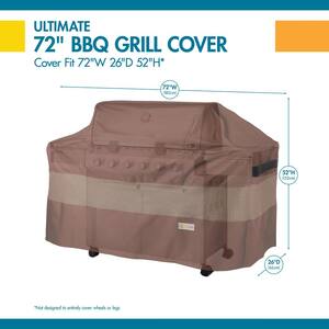 Duck Covers Ultimate 52 in. H x 72 in. W x 26 in. D BBQ Grill Cover in Mocha Cappuccino