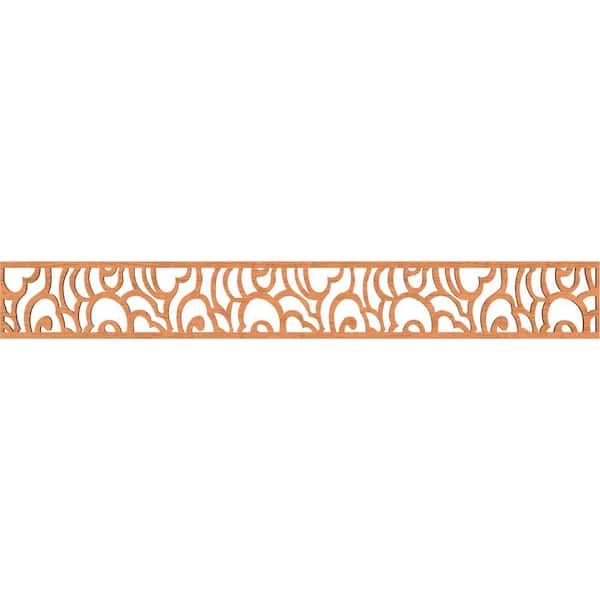 Ekena Millwork Springfield Fretwork 0.375 in. D x 46.5 in. W x 6 in. L Cherry Wood Panel Moulding