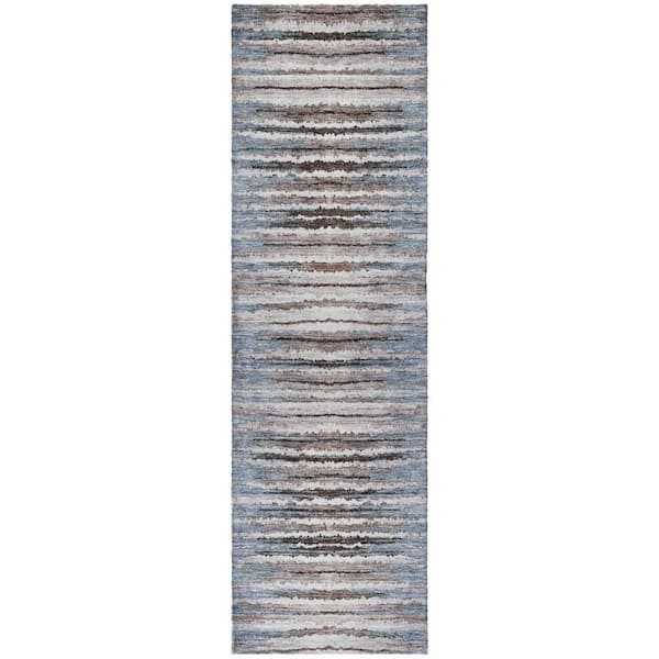 Dream Shag Premium Machine Washable Abstract ADS604 Sky 2 ft. x 7 ft. Runner Rug