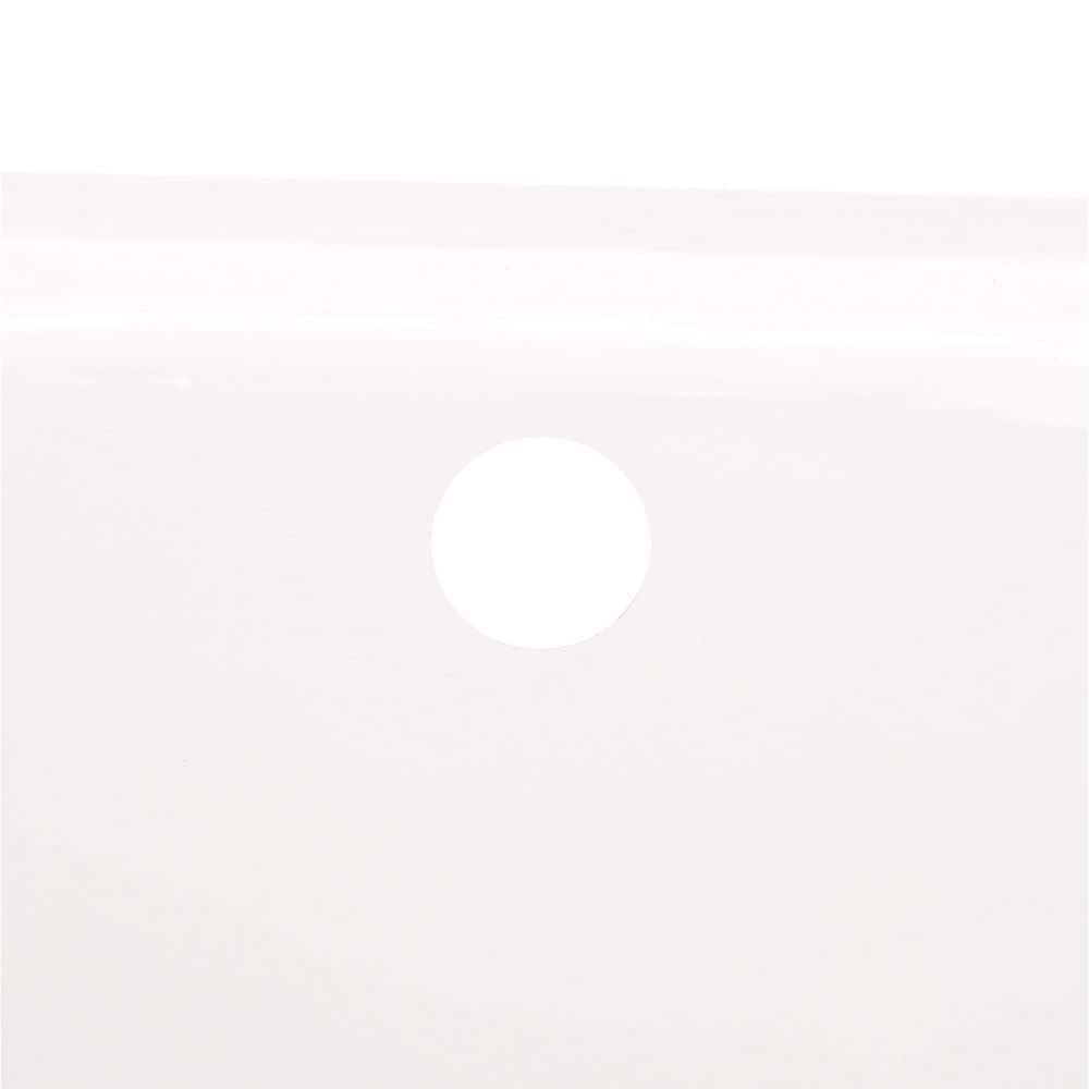 White Porcelain 60-Inch Left Drain Soaking Bathtub