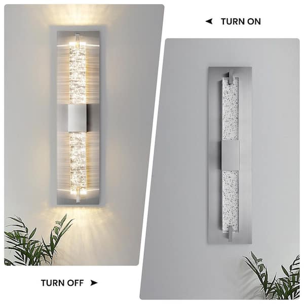 KAISITE Modern 1-Light Brushed Nickel Dimmable LED Wall Sconce