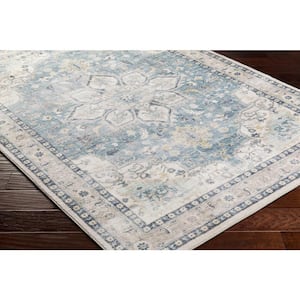 Erin 2 ft. x 8 ft. Blue/Ivory Oriental Indoor Runner