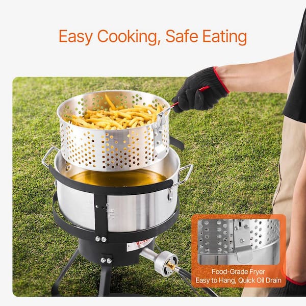 AFAIF 10 qt. Fish Fryer Kit with Heavy Gauge Aluminum Pots and