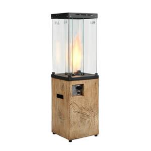 41,000 BTU Magnesium Oxide Brown Propane Patio Heater with Glass Wind Guard (Included Tipover Restraint Device)