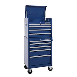27 in. 10-Drawer Blue Tool Chest Combo