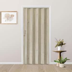 Neptune 36 in. x 80 in. Timber Luxe Texturized Surface PVC Accordion Door with Hardware