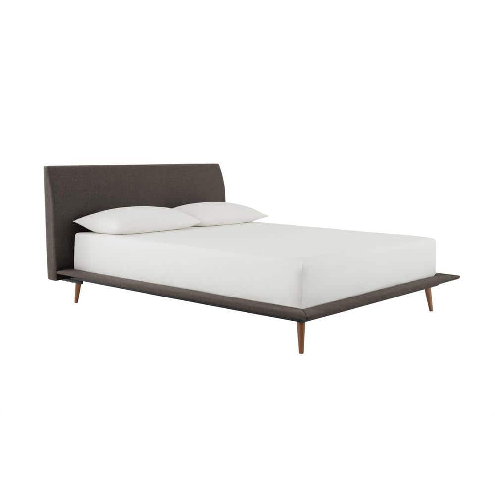 Reviews for DHP Jaime Gray Linen Upholstered Mid Century Queen Bed Pg