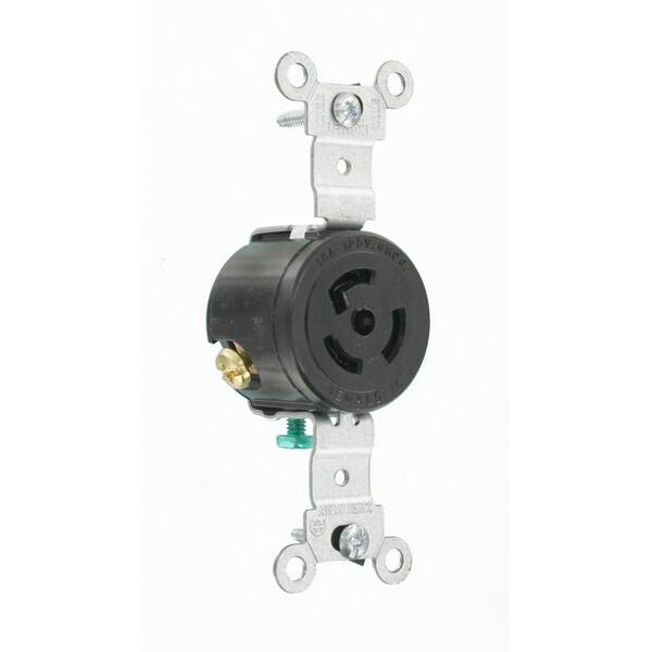 Leviton 4710 Single Black Locking Receptacle 16a 125v for sale online 