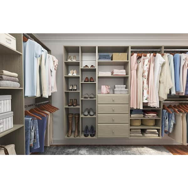 Closet Evolution 30 in. W Rustic Grey Corner Wood Closet System GR31 - The  Home Depot