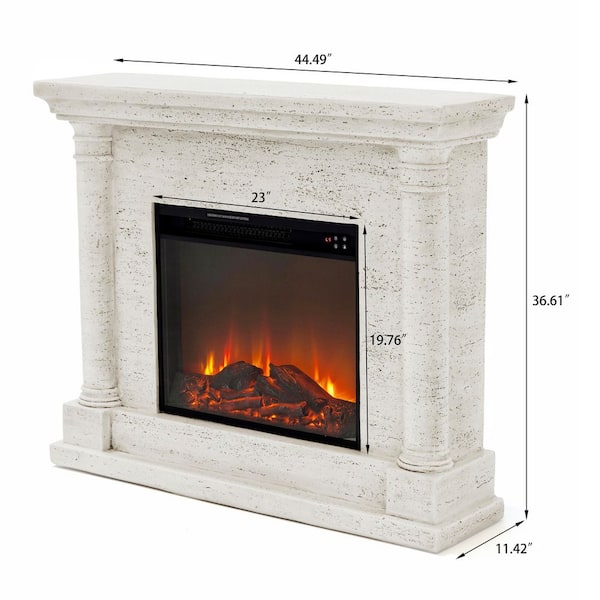 FESTIVO 44.5 in. Freestanding Magnesium Oxide Electric Fireplace