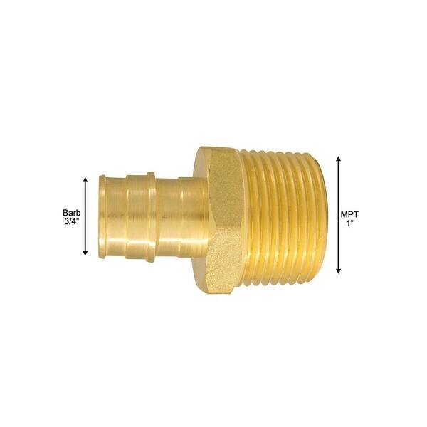 Apollo 3/4 in. Brass PEX-A Expansion Barb x 1 in. MNPT Male