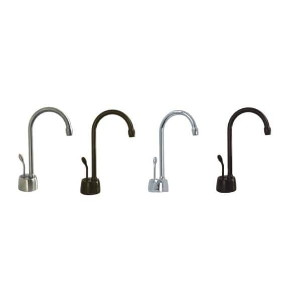 Westbrass D204HFP-07 Grifo dispensador de agua caliente victoriano de 9  pulgadas con 1 manija con sistema de tanque de calefacción instantánea,  níquel