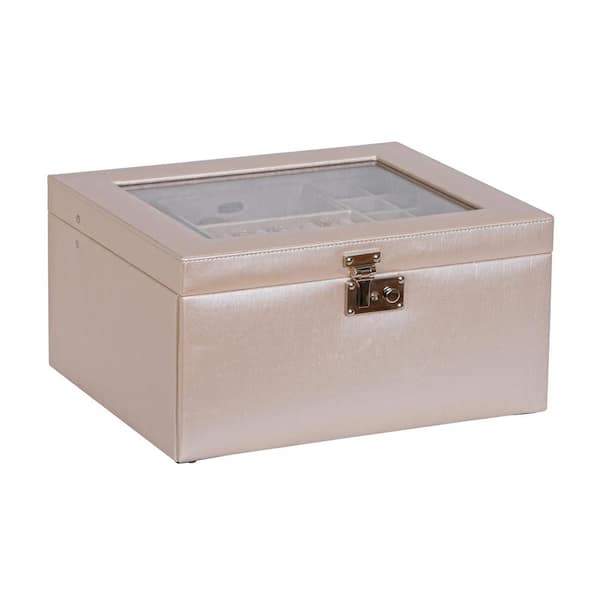 Mele & Co Linden Pearl Faux Leather Jewelry Box