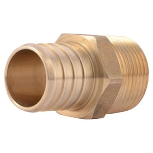 1 in. PEX Barb x 3/4 in. MNPT Brass Adapter Fitting (Bag of 10)