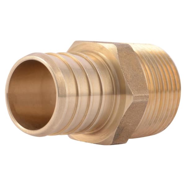 SharkBite 1 in. PEX Barb x 3/4 in. MNPT Brass Adapter Fitting (Bag of 10)