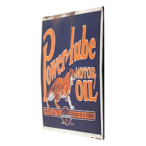 Power-Lube Domed Tin Sign