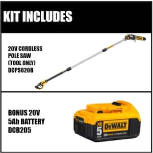 20V MAX 8 in. Electric Cordless Pole Saw Kit with 5Ah Battery Pack