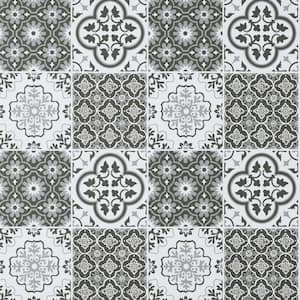 Grey Lisbon Tile Peel and Stick Wallpaper Sample