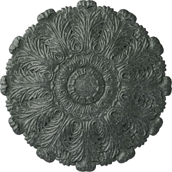 Ekena Millwork 1-1/2" x 31" x 31" Polyurethane Durham Ceiling Medallion, Athenian Green Crackle