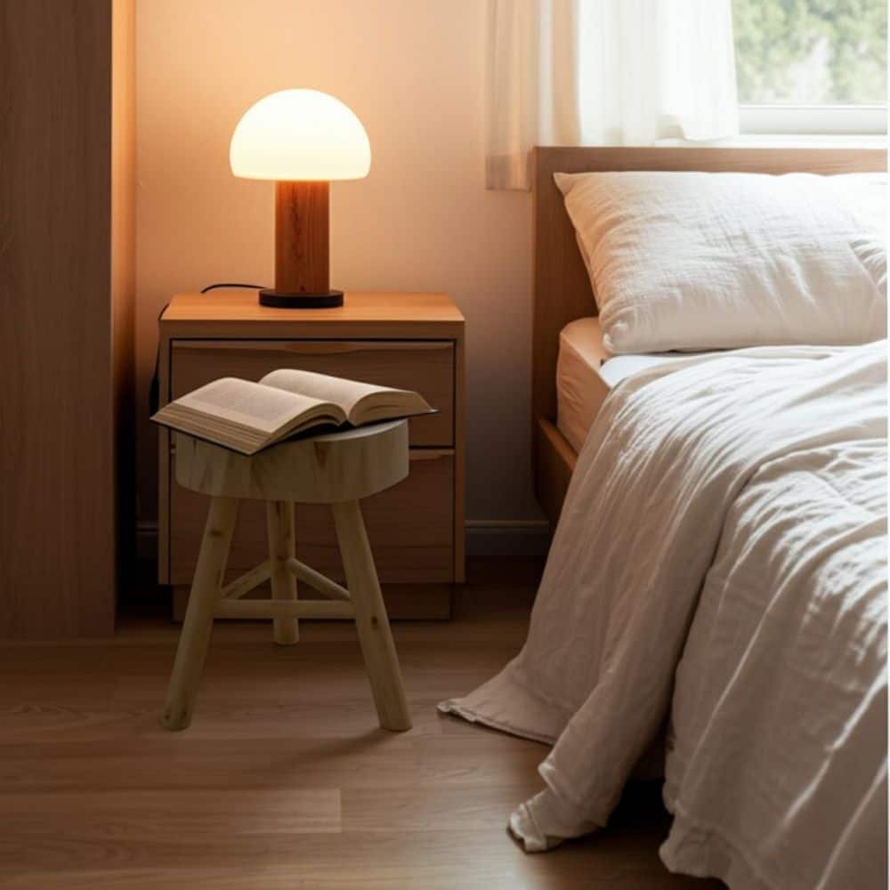 15.75" Wooden Stool Natural - Sagebrook Home