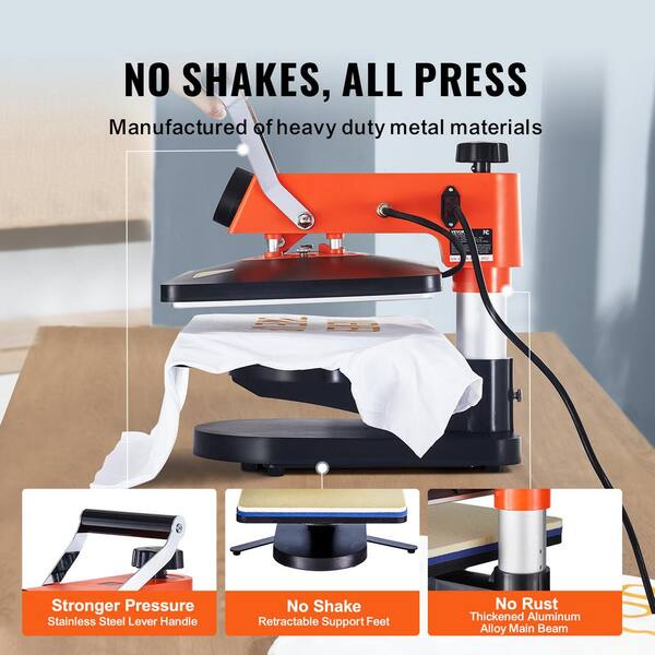 VEVOR 12 in. x 15 in. Heat Press Machine 6 in 1-Heat Press