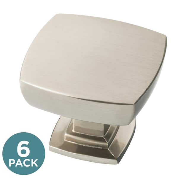 Liberty Webber 1-1/4 in. (32 mm) Satin Nickel Square Cabinet Knob (6-Pack)