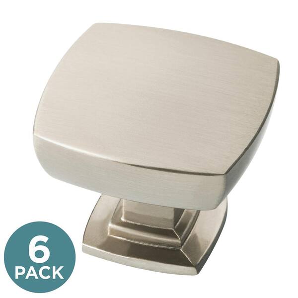 thumbnail image 2 of Cosmas 4391SN Satin Nickel Square Cabinet Knobs – 5-Pack For Kitchen & Drawers 2 of 5