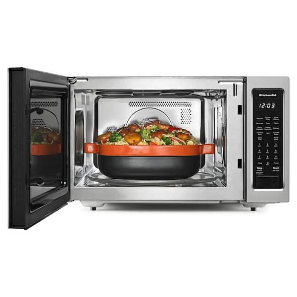 KitchenAid 2.20 cu. ft. Countertop Microwave in Stainless Steel KMCS3022GSS  - The Home Depot