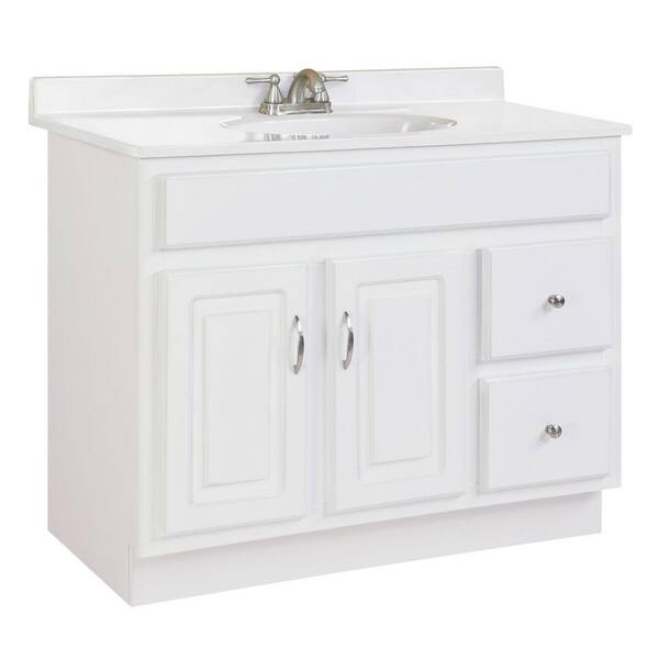 Design House Concord 36 in. W x 21 in. D Unassembled Vanity Cabinet Only in White Gloss